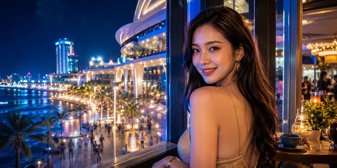 Người chơi thư giãn với cà phê và điện thoại tại Đà Nẵng trong lúc liên hệ hỗ trợ trực tuyến