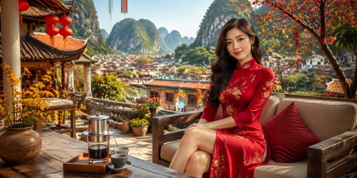 Người chơi ngồi uống cà phê tại Ninh Bình, truy cập trang High Roller VIP và nhận bonus trực tuyến